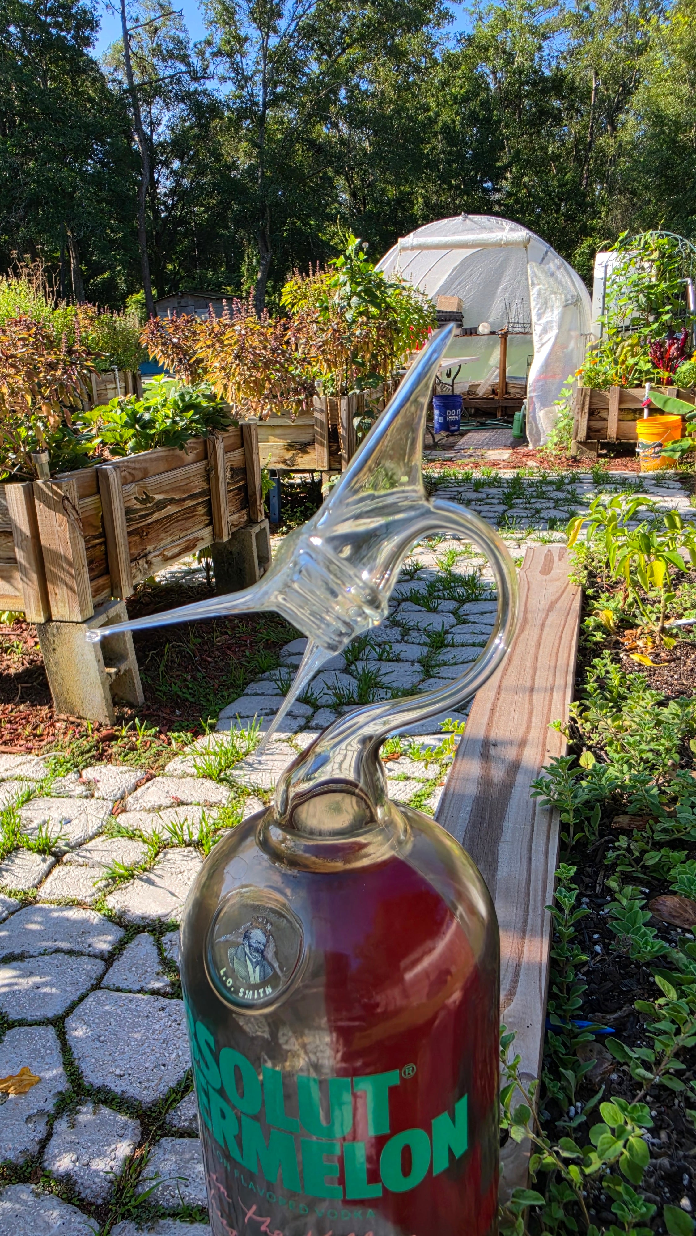 Strawberry Vodka Marlin Bottle Sculpture – Handcrafted Fishing Art