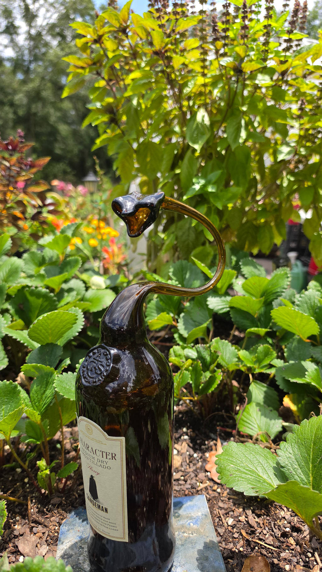 Brown Viper Glass Sculpture – Handcrafted Art Piece