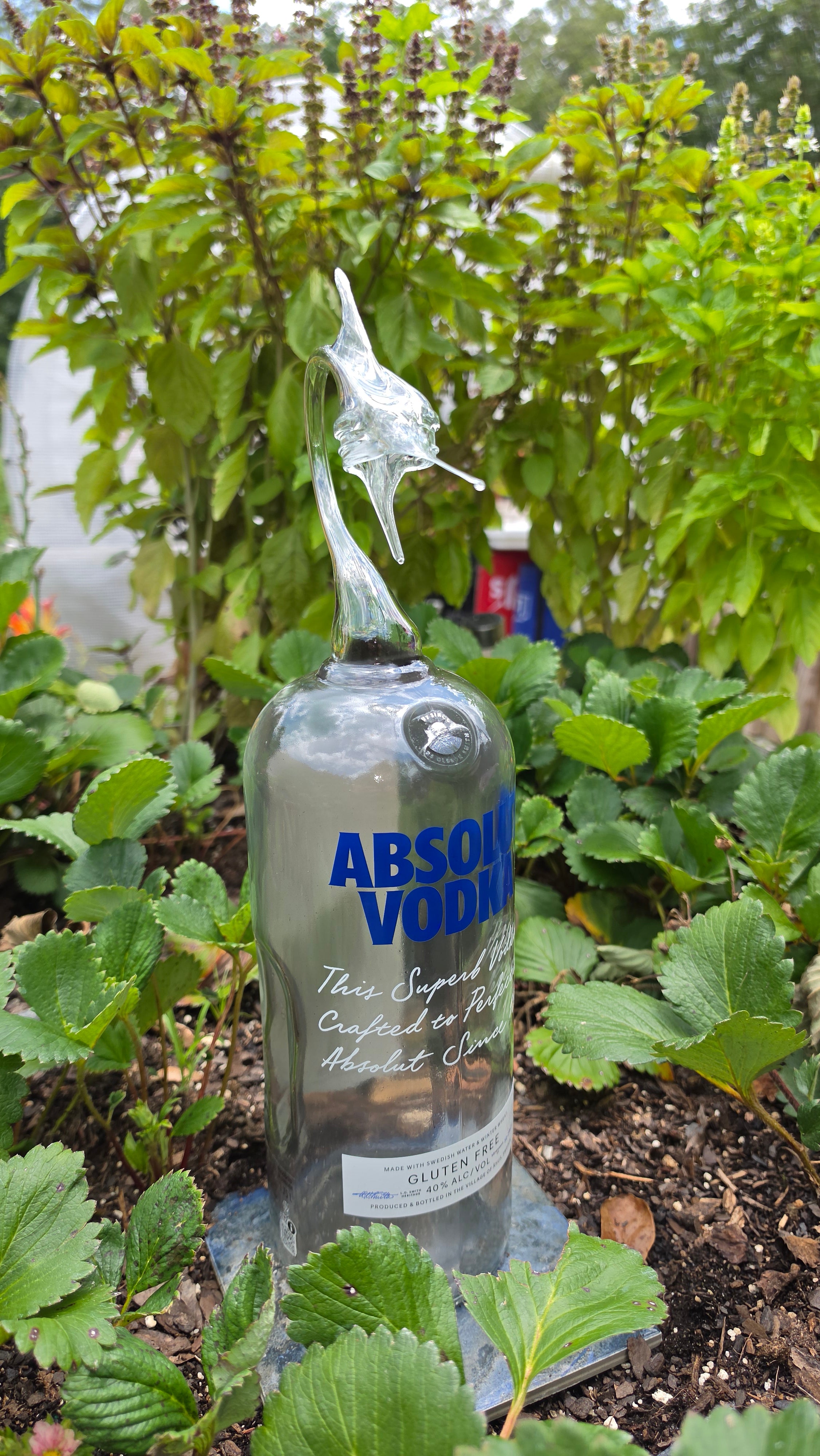 Absolute Vodka Marlin Glass Sculpture – Handcrafted Bar Art