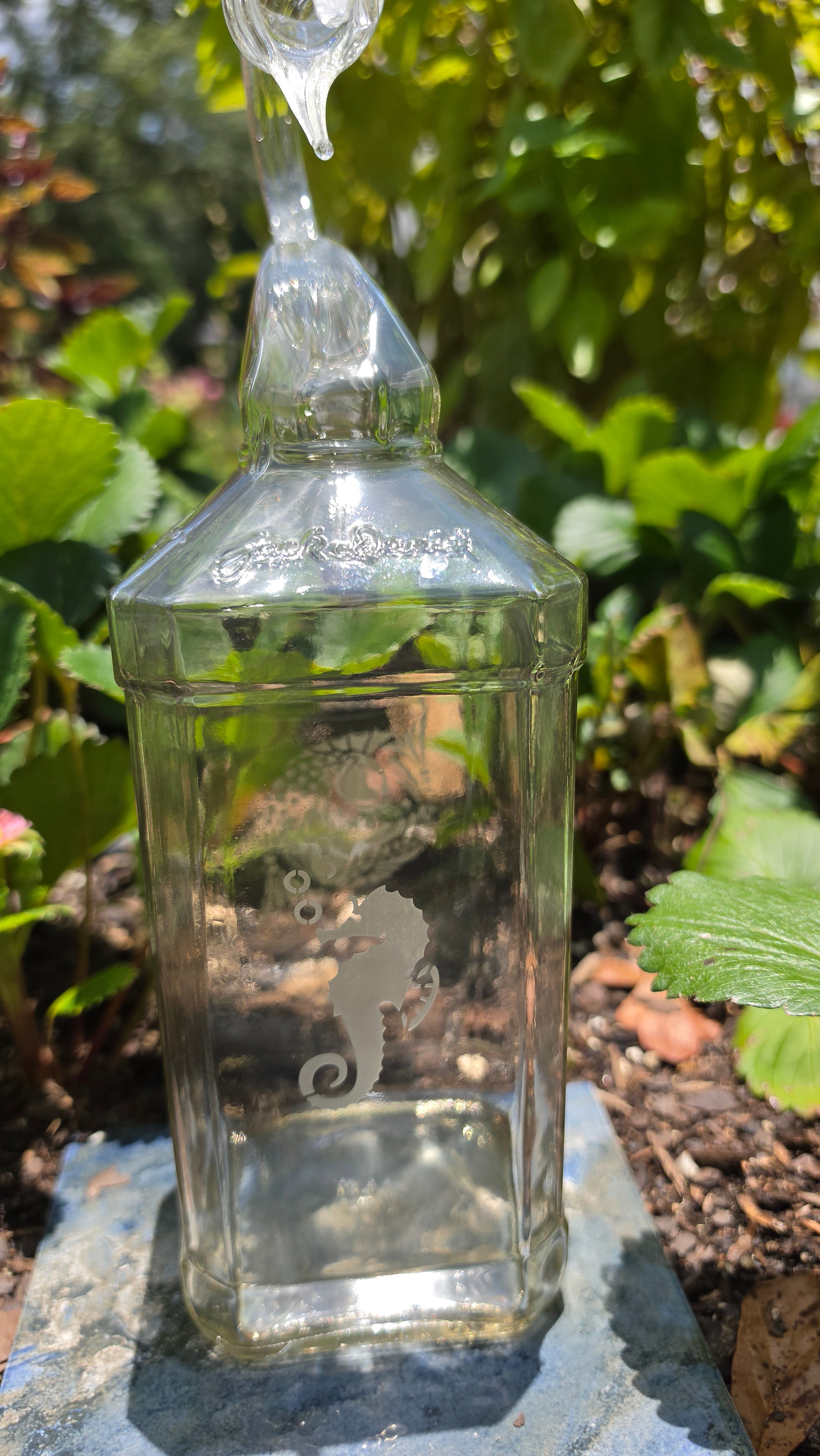 Jack Daniel's Marlin Bottle Sculpture – Handcrafted Whiskey Fishing Art