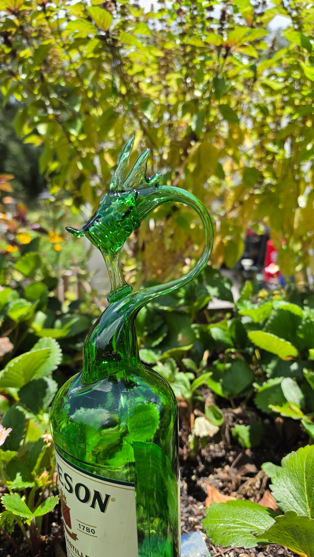 Jameson Irish Whiskey Dragon Bottle Sculpture – Handcrafted Spirits Art