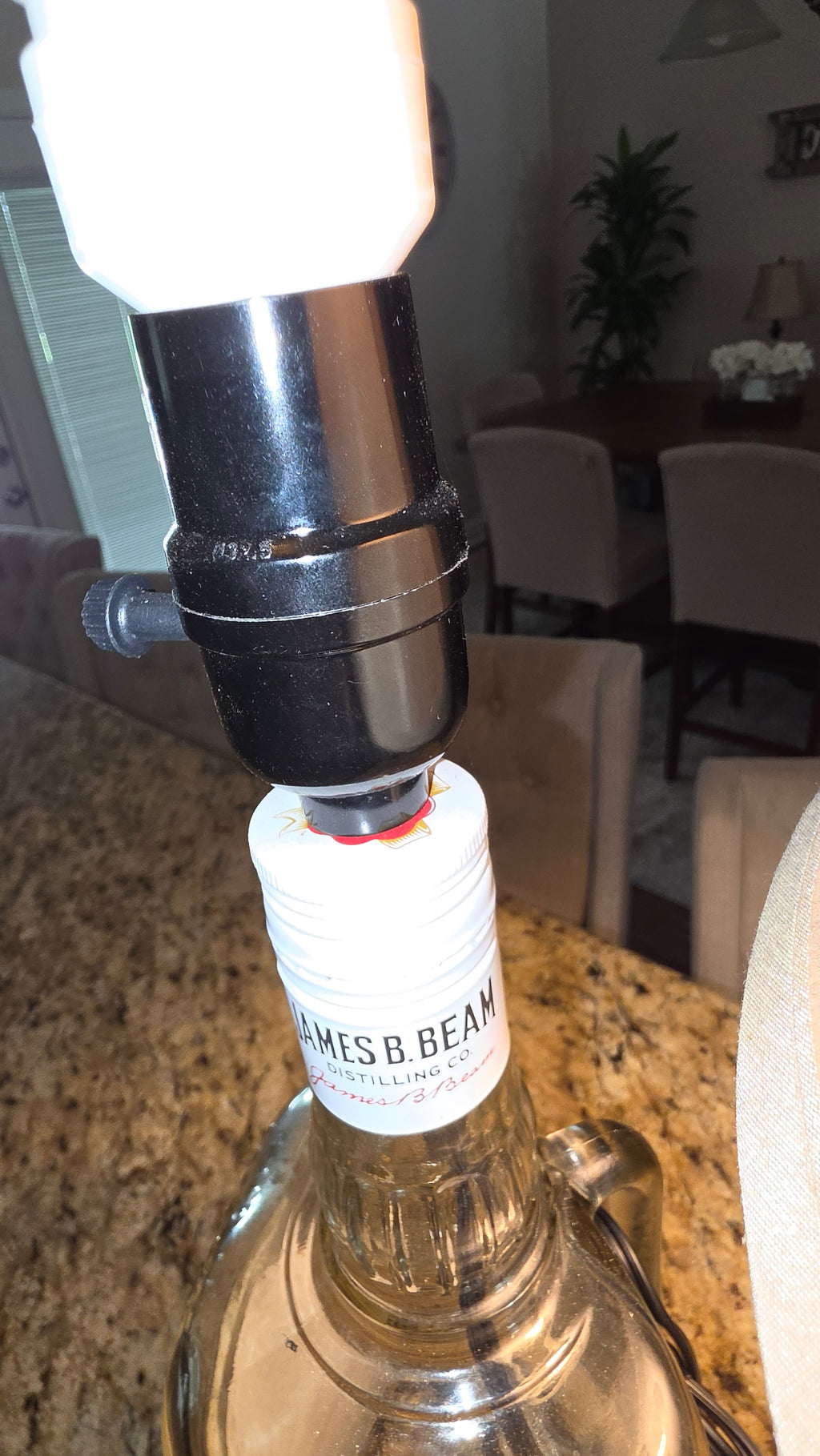 Jim Beam Lamp Set – Handcrafted Whiskey Bottle Art