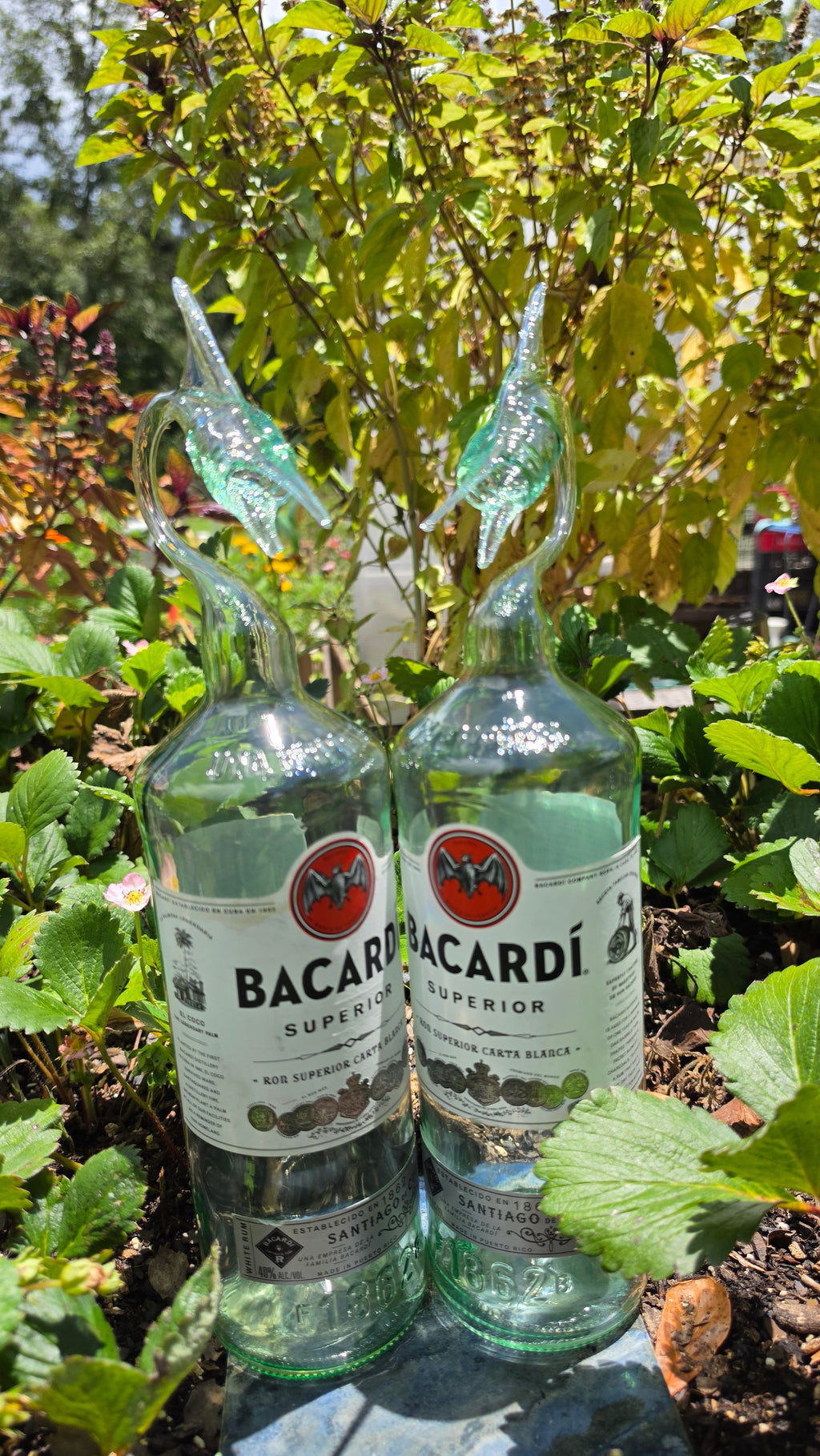Bacardi Rum Marlin Bottle Sculpture – Handcrafted Tropical Bar Art
