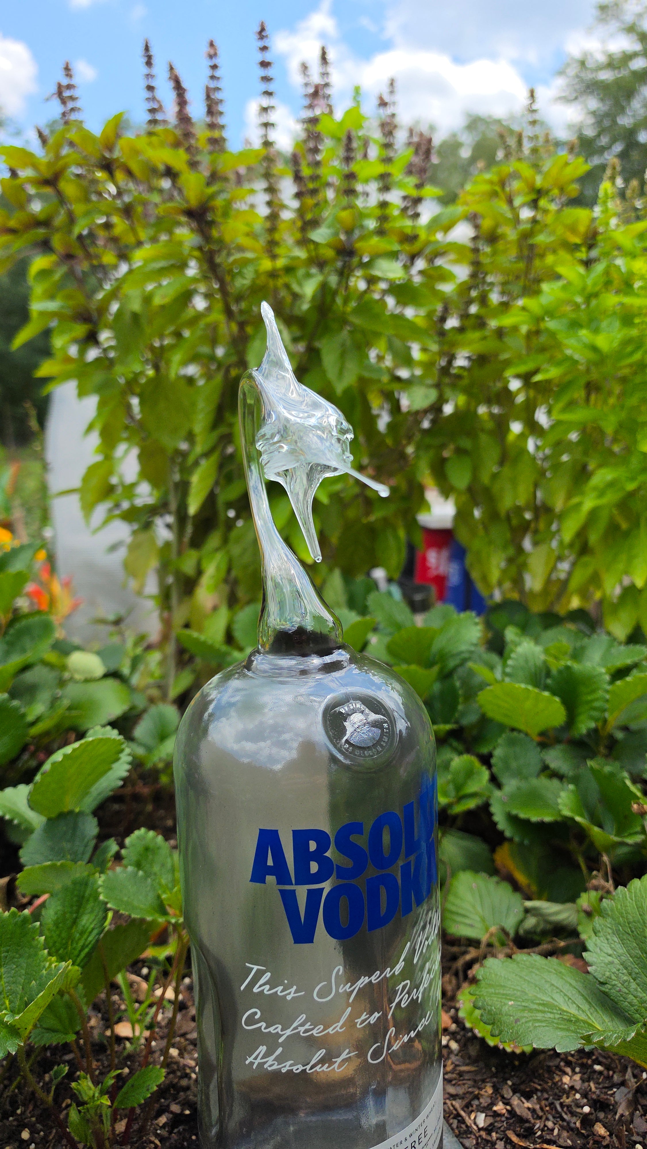 Absolute Vodka Marlin Glass Sculpture – Handcrafted Bar Art