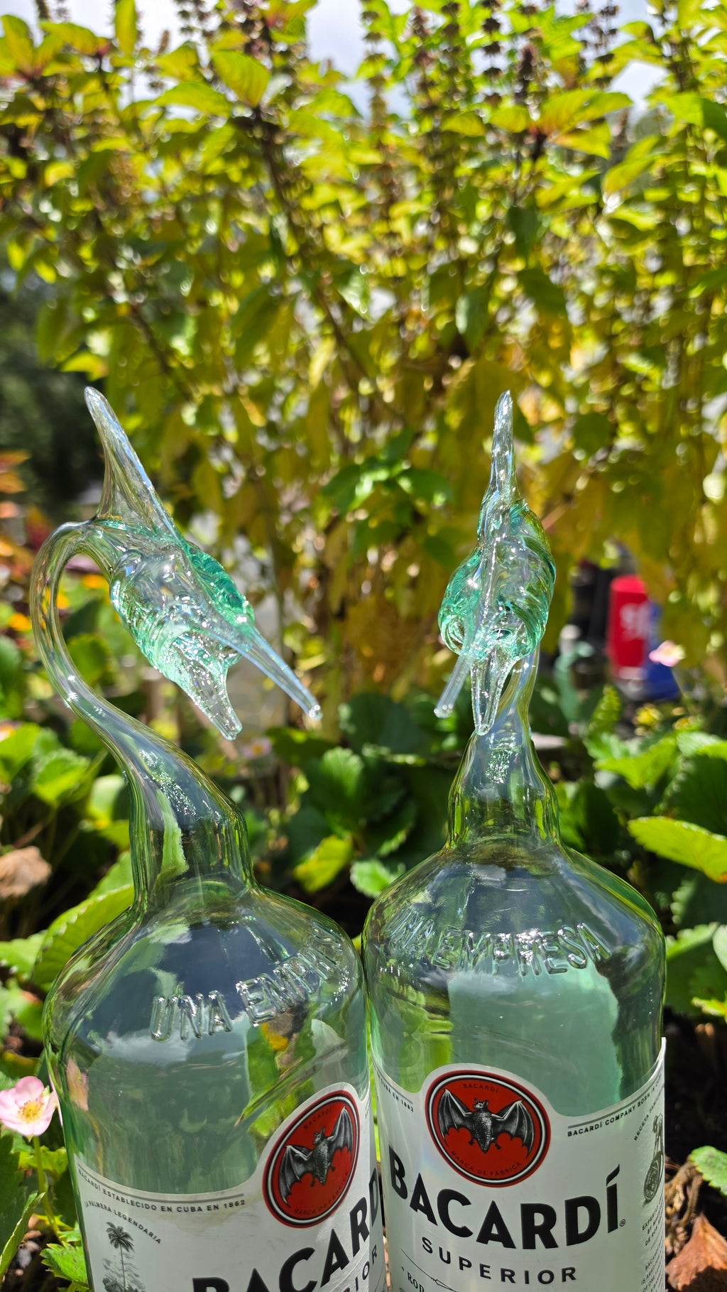 Bacardi Rum Marlin Bottle Sculpture – Handcrafted Tropical Bar Art