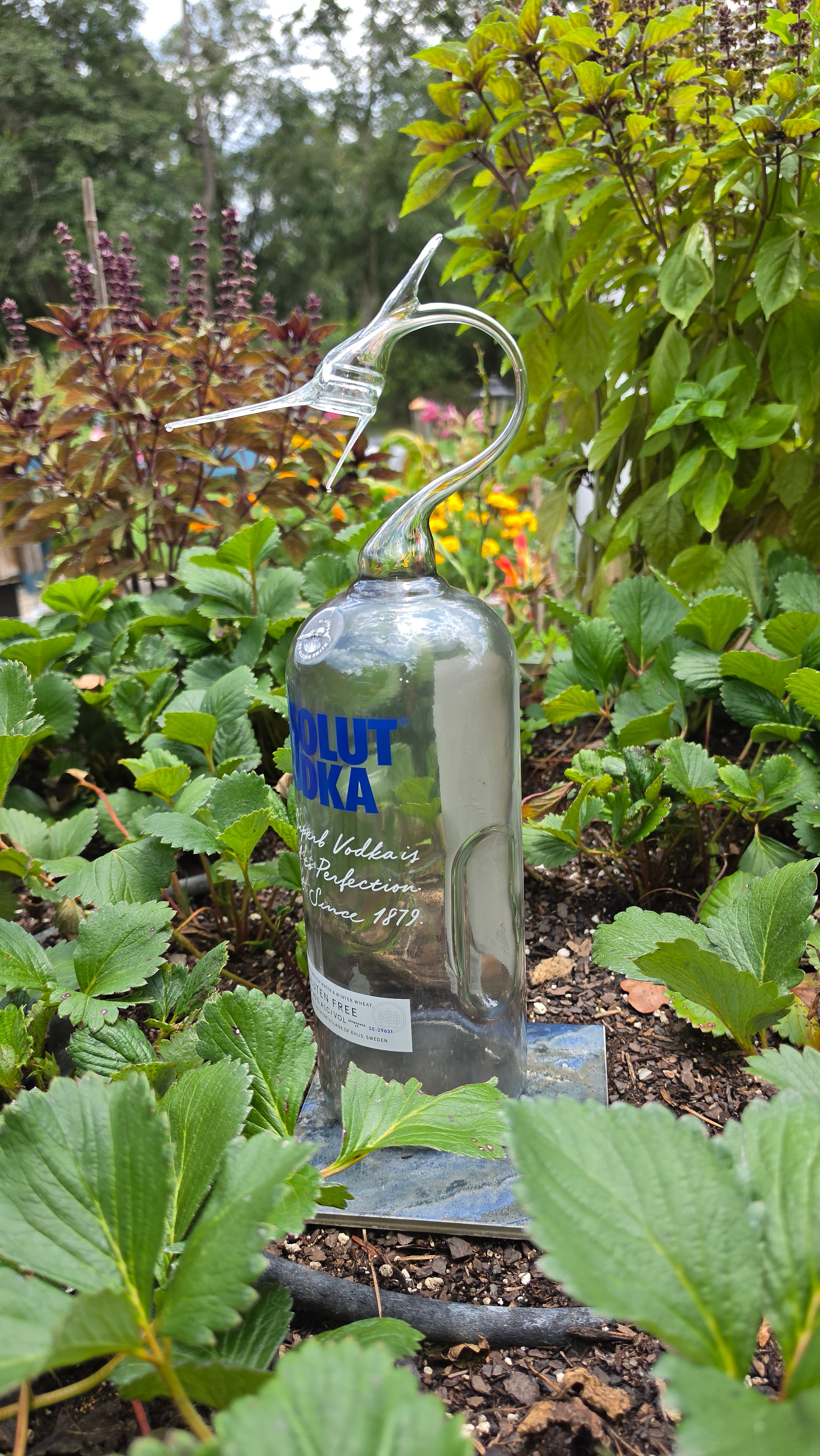 Absolute Vodka Marlin Glass Sculpture – Handcrafted Bar Art