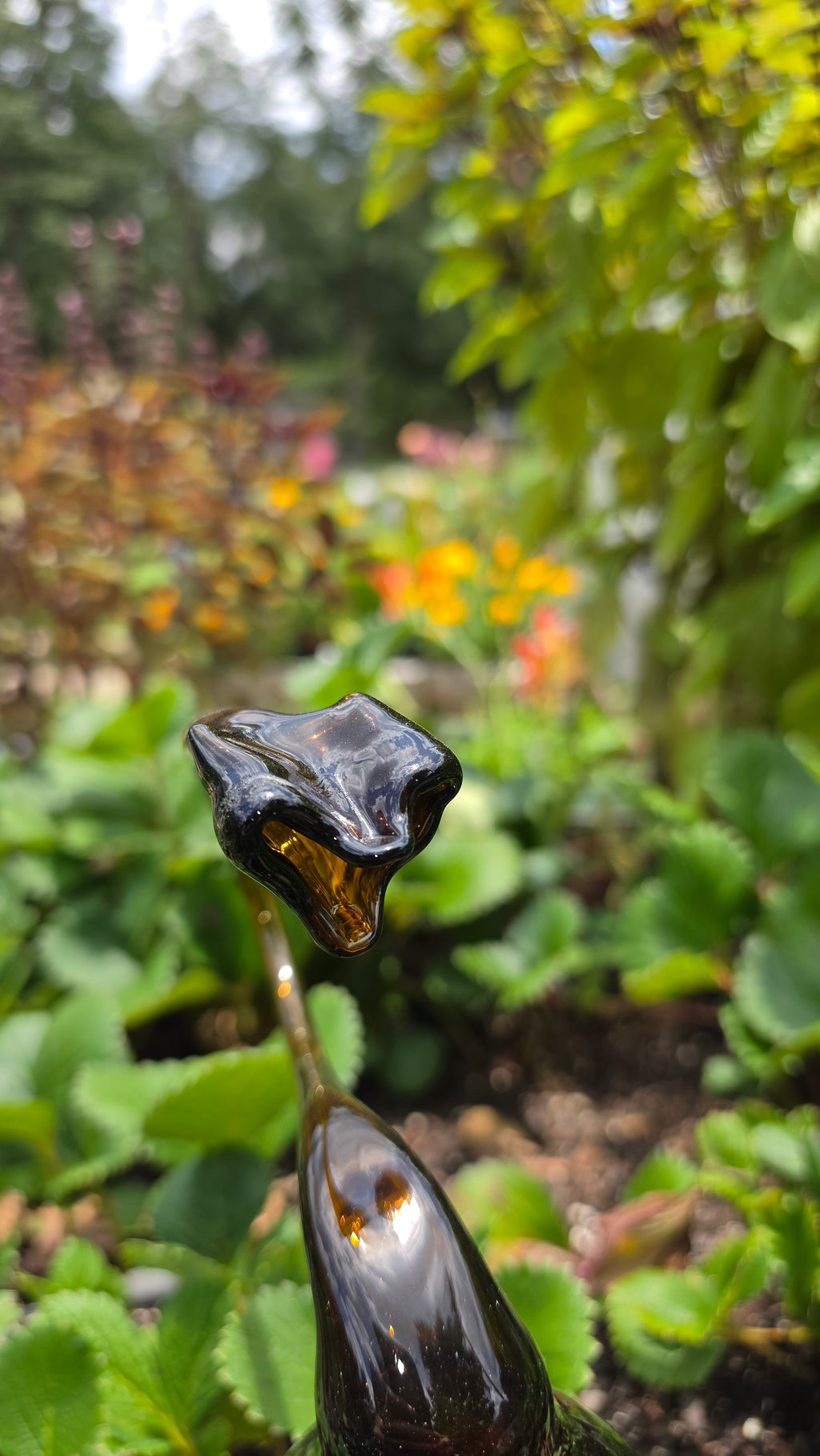 Brown Viper Glass Sculpture – Handcrafted Art Piece