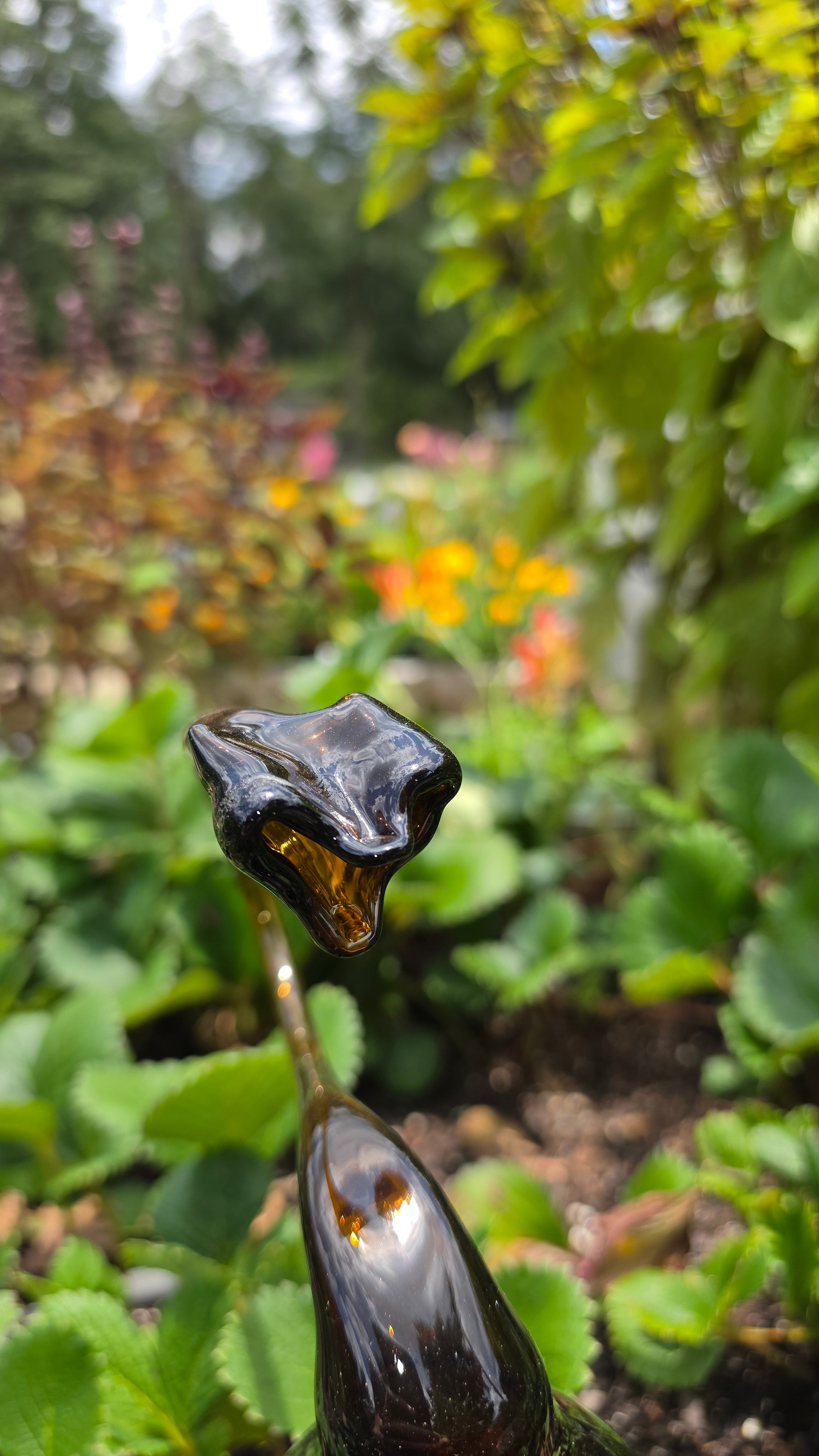 Brown Viper Glass Sculpture – Handcrafted Art Piece