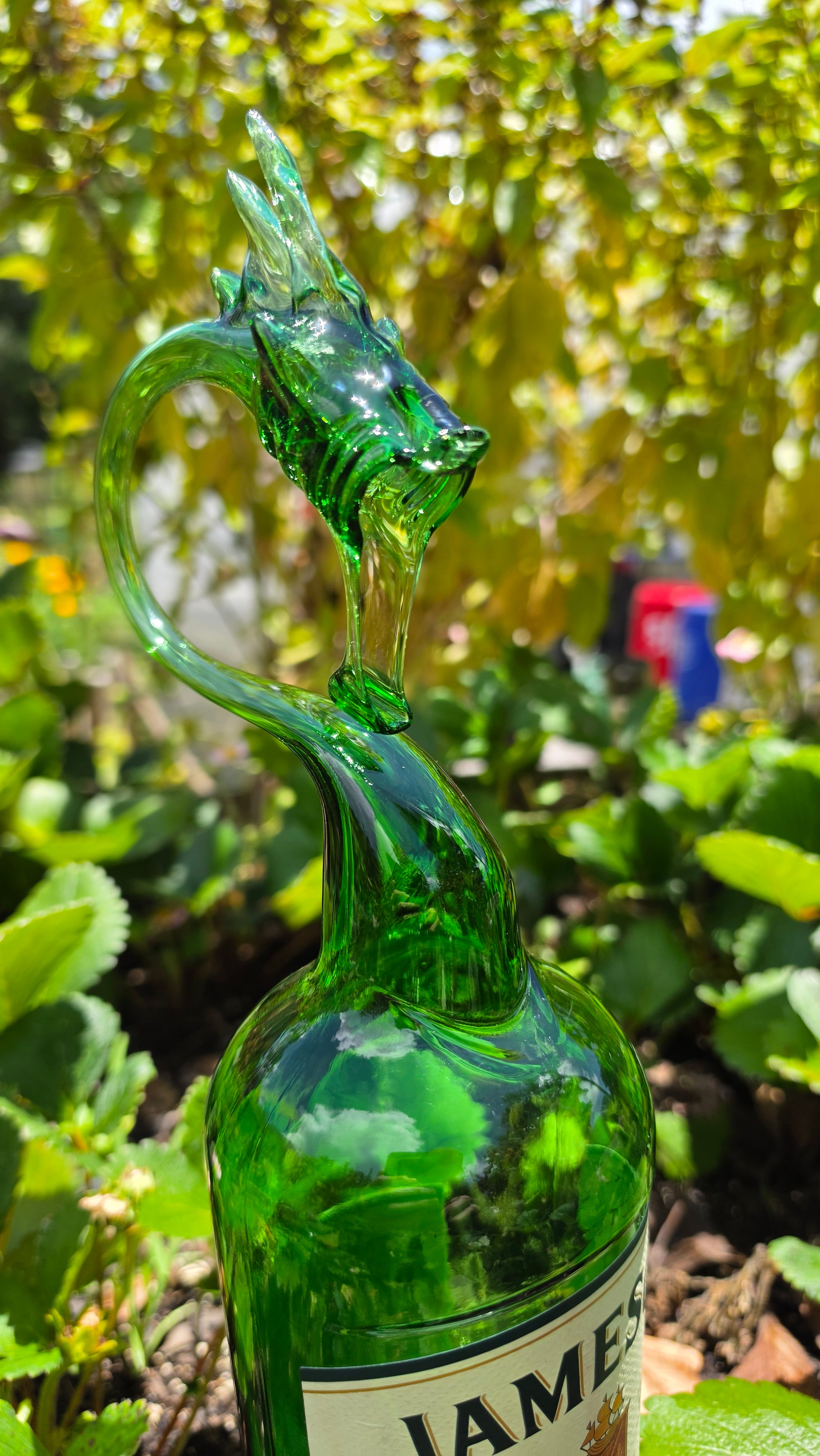 Jameson Irish Whiskey Dragon Bottle Sculpture – Handcrafted Spirits Art