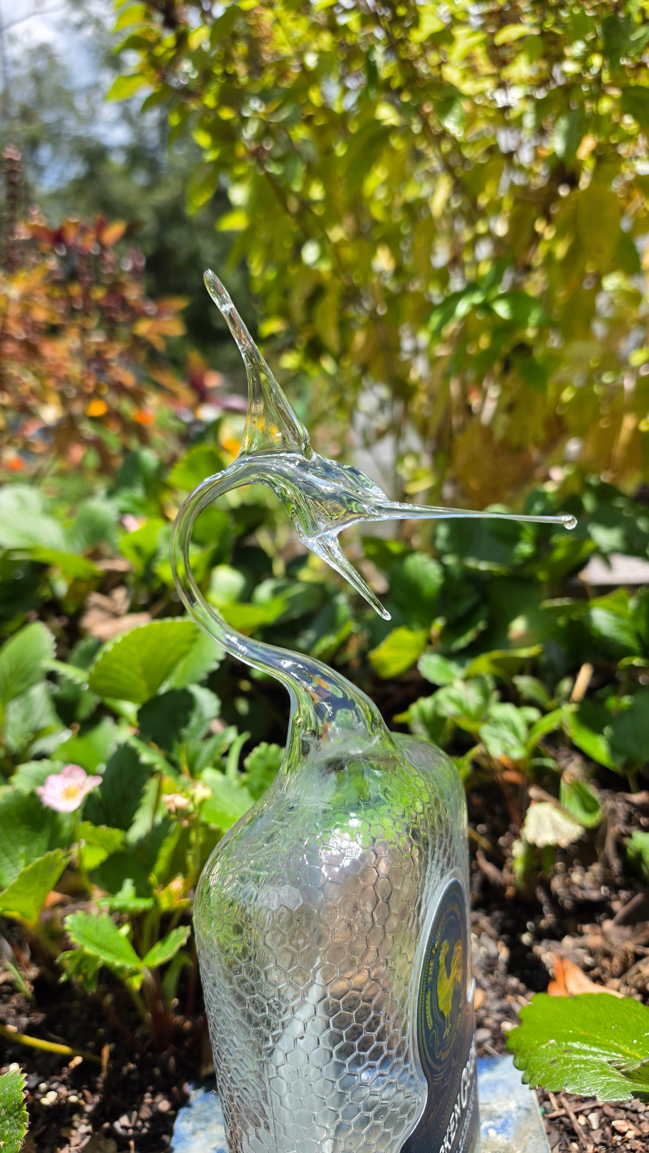 Chicken Cock Whiskey Marlin Bottle Sculpture – Handcrafted Spirits Art