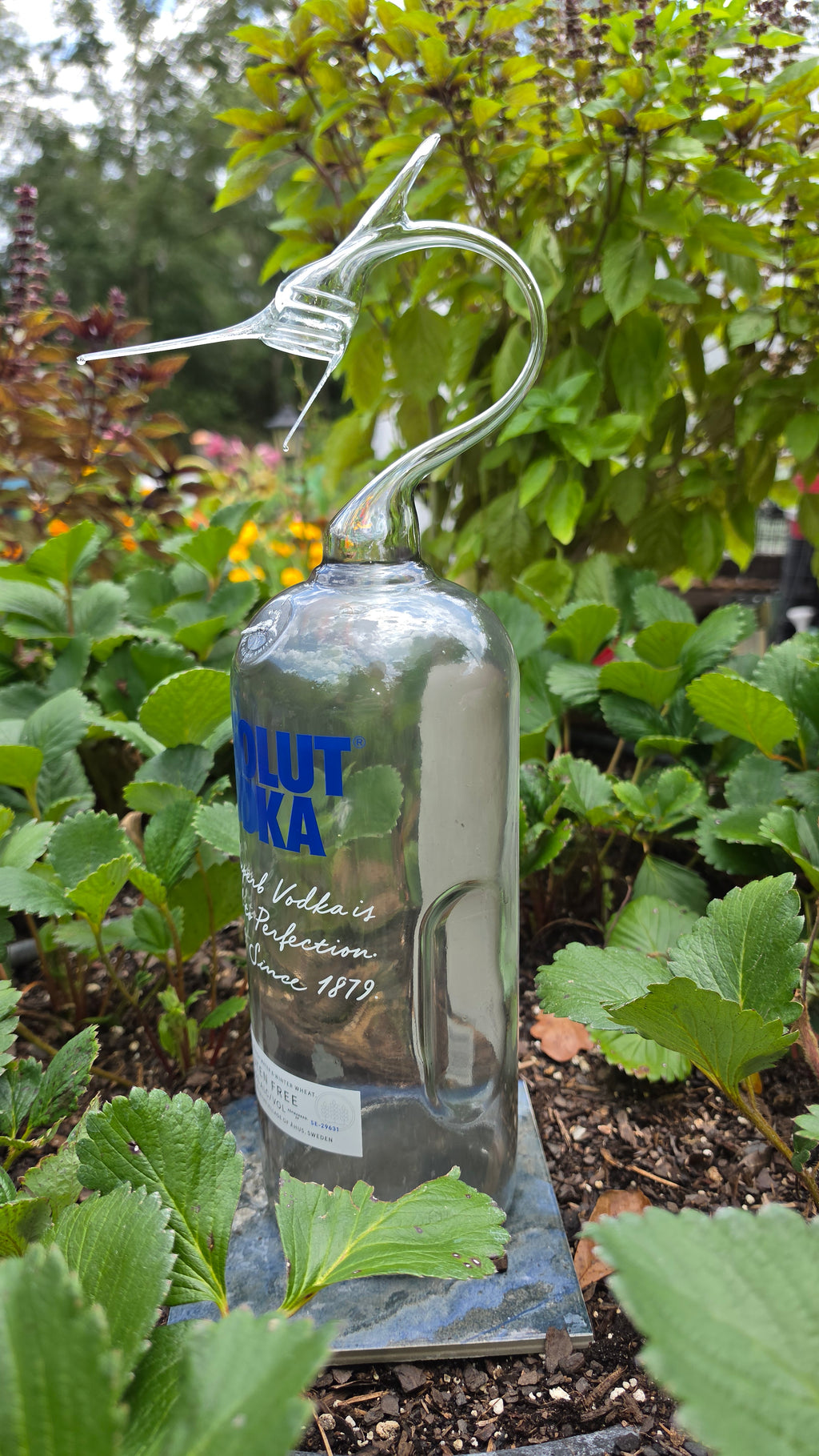 Absolute Vodka Marlin Glass Sculpture – Handcrafted Bar Art