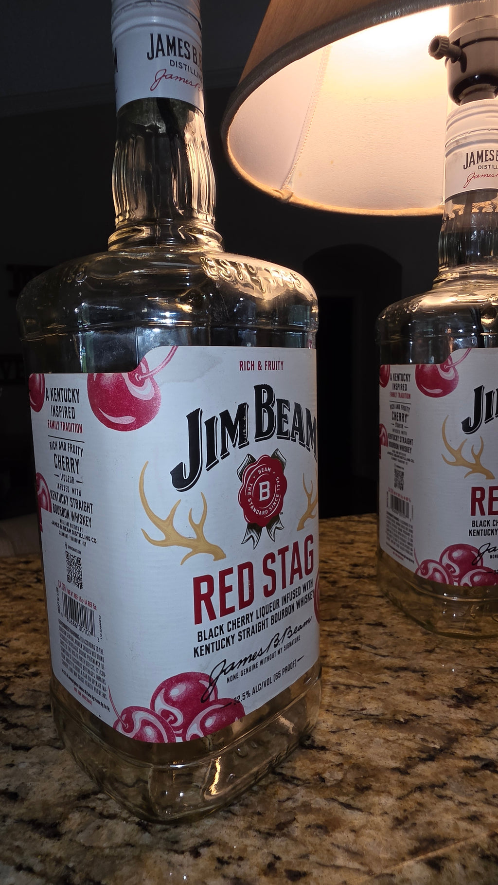 Jim Beam Lamp Set – Handcrafted Whiskey Bottle Art