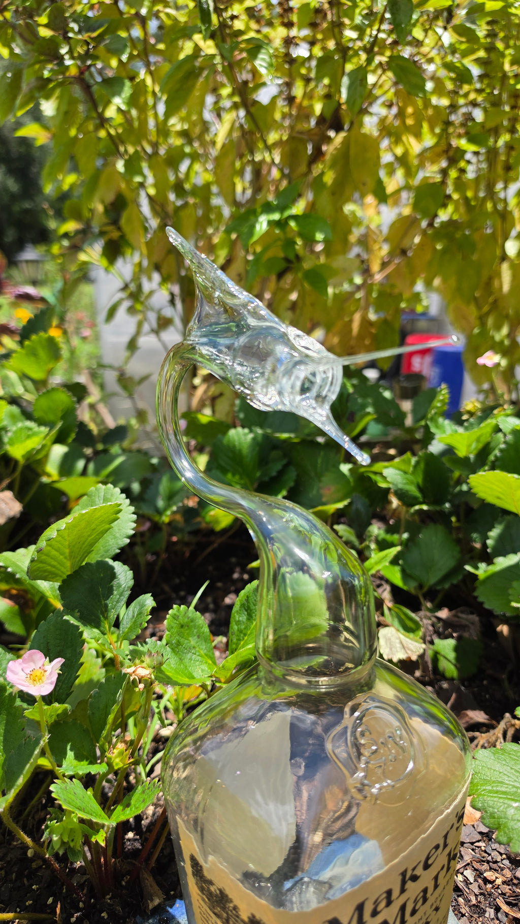Maker's Mark Bourbon Marlin Bottle Sculpture – Handcrafted Spirits Art