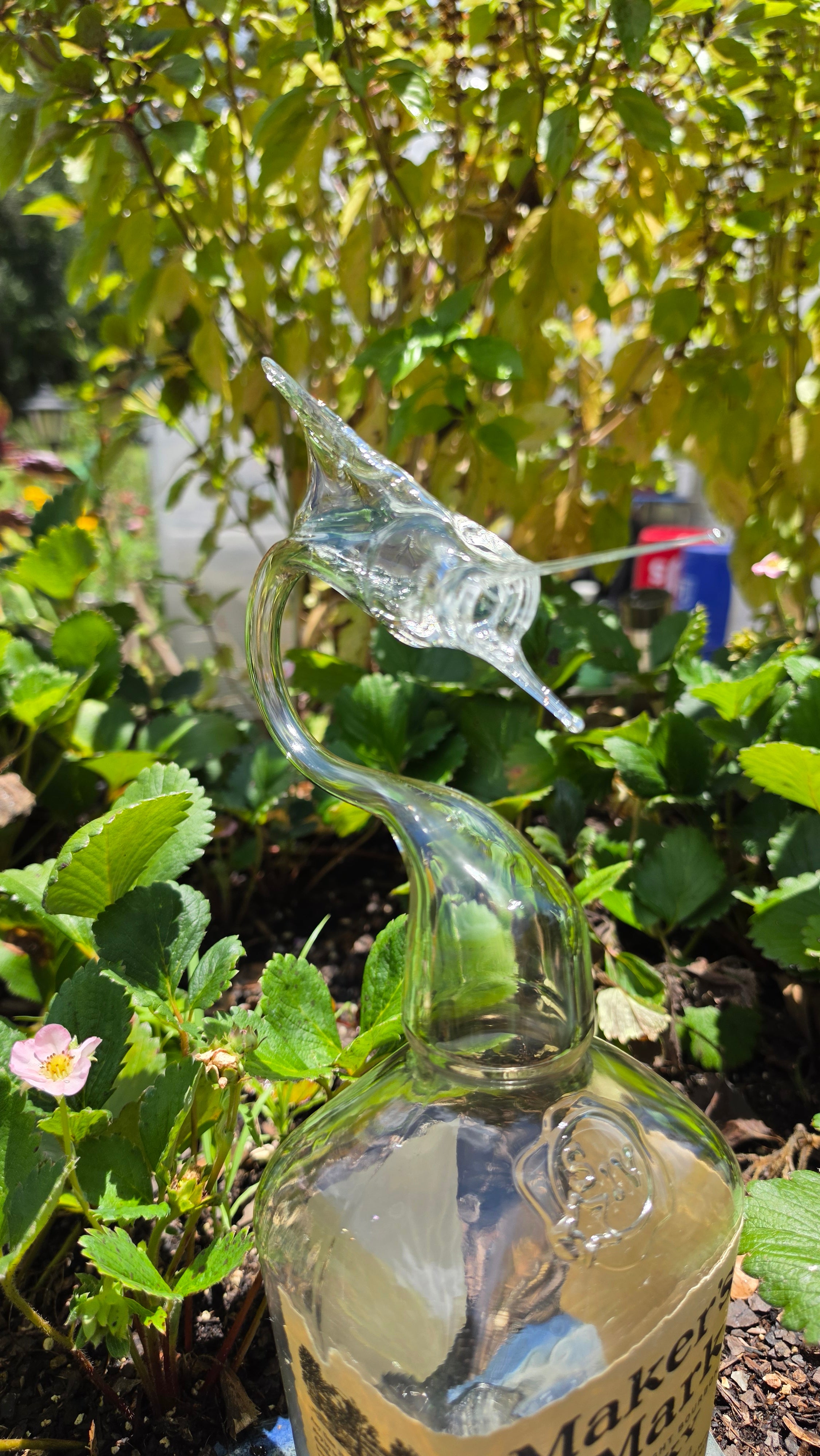 Maker's Mark Bourbon Marlin Bottle Sculpture – Handcrafted Spirits Art