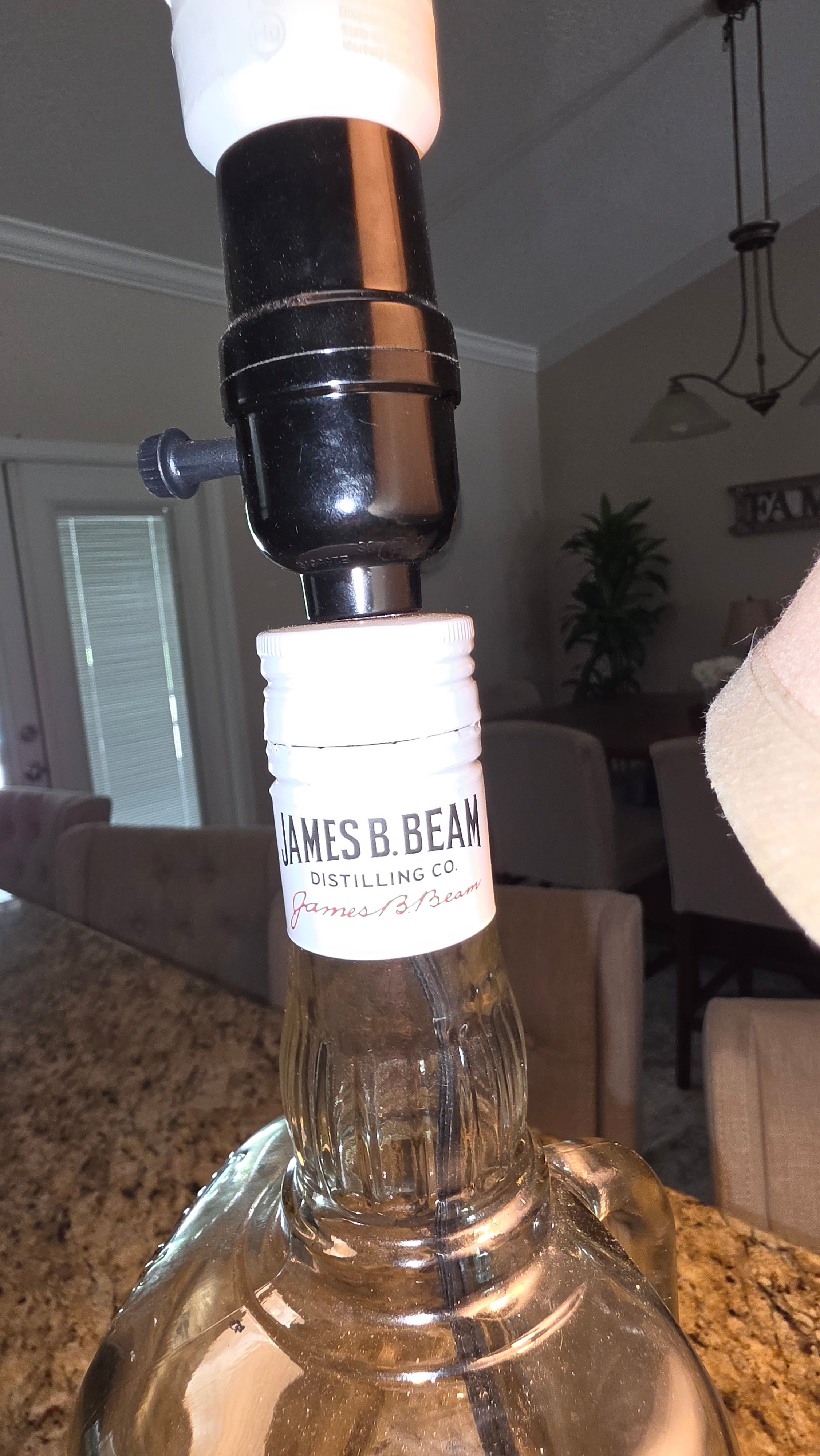 Jim Beam Lamp Set – Handcrafted Whiskey Bottle Art